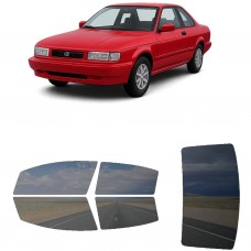 לרכב Nissan Sentra TwodoorSedan 1991 ציפוי חלונות שחורים רב פעמי סיליקון לחלונות קדמיים, אחוריים ולחלון האחורי