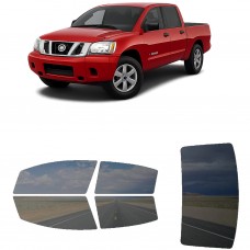 לרכב Nissan Titan CrewPickup 2014 ציפוי חלונות שחורים רב פעמי סיליקון לחלונות קדמיים, אחוריים ולחלון האחורי