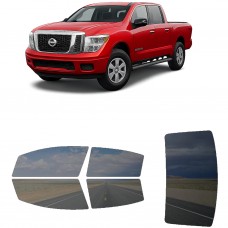 לרכב Nissan Titan CrewPickup 2016 ציפוי חלונות שחורים רב פעמי סיליקון לחלונות קדמיים, אחוריים ולחלון האחורי