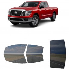 לרכב Nissan Titan ExtdPickup 2017 ציפוי חלונות שחורים רב פעמי סיליקון לחלונות קדמיים, אחוריים ולחלון האחורי