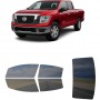 לרכב Nissan Titan Pickup 2017 ציפוי חלונות שחורים רב פעמי סיליקון לחלונות קדמיים, אחוריים ולחלון האחורי