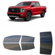 לרכב Nissan Titan PRO-4X 2021 ציפוי חלונות שחורים רב פעמי סיליקון לחלונות קדמיים, אחוריים ולחלון האחורי