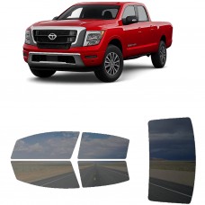 לרכב Nissan TitanXD 2021 ציפוי חלונות שחורים רב פעמי סיליקון לחלונות קדמיים, אחוריים ולחלון האחורי