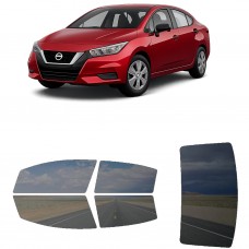לרכב Nissan Versa S 2022 ציפוי חלונות שחורים רב פעמי סיליקון לחלונות קדמיים, אחוריים ולחלון האחורי