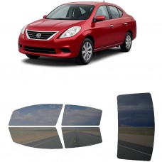 לרכב Nissan VersaSedan 2014 ציפוי חלונות שחורים רב פעמי סיליקון לחלונות קדמיים, אחוריים ולחלון האחורי