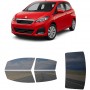 לרכב Peugeot 108 2014 ציפוי חלונות שחורים רב פעמי סיליקון לחלונות קדמיים, אחוריים ולחלון האחורי