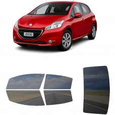 לרכב Peugeot 208 2012 ציפוי חלונות שחורים רב פעמי סיליקון לחלונות קדמיים, אחוריים ולחלון האחורי