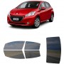 לרכב Peugeot 208 2012 ציפוי חלונות שחורים רב פעמי סיליקון לחלונות קדמיים, אחוריים ולחלון האחורי
