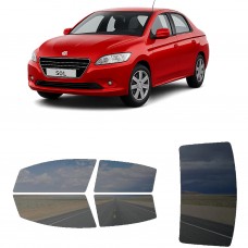 לרכב Peugeot 301 2012 ציפוי חלונות שחורים רב פעמי סיליקון לחלונות קדמיים, אחוריים ולחלון האחורי