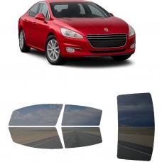 לרכב Peugeot 508 2011 ציפוי חלונות שחורים רב פעמי סיליקון לחלונות קדמיים, אחוריים ולחלון האחורי