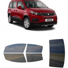 לרכב Peugeot Rifter 2019 ציפוי חלונות שחורים רב פעמי סיליקון לחלונות קדמיים, אחוריים ולחלון האחורי