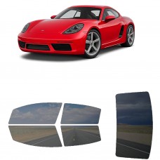לרכב Porsche 718 Cayman 2020 ציפוי חלונות שחורים רב פעמי סיליקון לחלונות קדמיים, אחוריים ולחלון האחורי