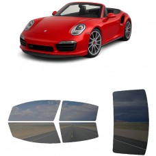 לרכב Porsche 911 Cabriolet Turbo S 2013 ציפוי חלונות שחורים רב פעמי סיליקון לחלונות קדמיים, אחוריים ולחלון האחורי