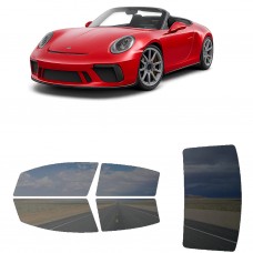 לרכב Porsche 911 Speedster 2019 ציפוי חלונות שחורים רב פעמי סיליקון לחלונות קדמיים, אחוריים ולחלון האחורי
