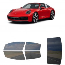 לרכב Porsche 911 Targa4SHeritageDesignEdition 2021 ציפוי חלונות שחורים רב פעמי סיליקון לחלונות קדמיים, אחוריים ולחלון האחורי