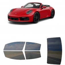 לרכב Porsche 911Cabriolet Coupe Carrera 4 GTS 2022 ציפוי חלונות שחורים רב פעמי סיליקון לחלונות קדמיים, אחוריים ולחלון האחורי