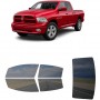לרכב Ram 1500 Quad PU 2012 ציפוי חלונות שחורים רב פעמי סיליקון לחלונות קדמיים, אחוריים ולחלון האחורי