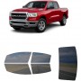 לרכב Ram 1500 Quad PU 2019 ציפוי חלונות שחורים רב פעמי סיליקון לחלונות קדמיים, אחוריים ולחלון האחורי