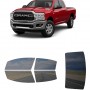 לרכב RAM 3500 Big Horn 2022 ציפוי חלונות שחורים רב פעמי סיליקון לחלונות קדמיים, אחוריים ולחלון האחורי
