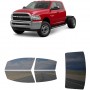 לרכב Ram 5500 Four-door 2017 ציפוי חלונות שחורים רב פעמי סיליקון לחלונות קדמיים, אחוריים ולחלון האחורי