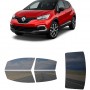 לרכב Renault Captur 2018 ציפוי חלונות שחורים רב פעמי סיליקון לחלונות קדמיים, אחוריים ולחלון האחורי