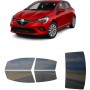 לרכב Renault CIio 2019 ציפוי חלונות שחורים רב פעמי סיליקון לחלונות קדמיים, אחוריים ולחלון האחורי