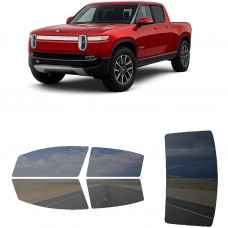לרכב Rivian R1T Pickup Standard Coversge 2022 ציפוי חלונות שחורים רב פעמי סיליקון לחלונות קדמיים, אחוריים ולחלון האחורי
