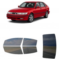 לרכב Saab 9-3 Hatchback 1999 ציפוי חלונות שחורים רב פעמי סיליקון לחלונות קדמיים, אחוריים ולחלון האחורי