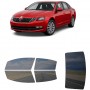 לרכב Skoda Octavia Sedan 2017 ציפוי חלונות שחורים רב פעמי סיליקון לחלונות קדמיים, אחוריים ולחלון האחורי