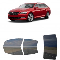 לרכב Skoda Superb Touring 2016 ציפוי חלונות שחורים רב פעמי סיליקון לחלונות קדמיים, אחוריים ולחלון האחורי