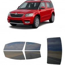 לרכב Skoda Yeti 2014 ציפוי חלונות שחורים רב פעמי סיליקון לחלונות קדמיים, אחוריים ולחלון האחורי
