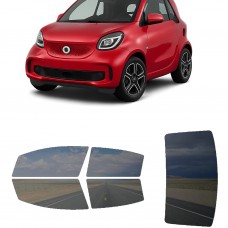 לרכב Smart Car ForTwo EQ 2022 ציפוי חלונות שחורים רב פעמי סיליקון לחלונות קדמיים, אחוריים ולחלון האחורי