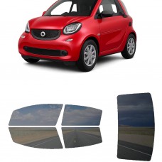 לרכב Smart Car ForTwo 2016 ציפוי חלונות שחורים רב פעמי סיליקון לחלונות קדמיים, אחוריים ולחלון האחורי