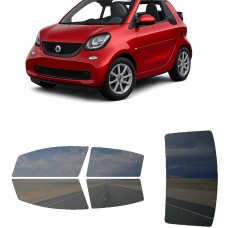 לרכב Smart Car ForTwo Two-door Convertible 2017 ציפוי חלונות שחורים רב פעמי סיליקון לחלונות קדמיים, אחוריים ולחלון האחורי