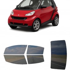 לרכב Smart Car ForTwo Two-door Coupe 2008 ציפוי חלונות שחורים רב פעמי סיליקון לחלונות קדמיים, אחוריים ולחלון האחורי