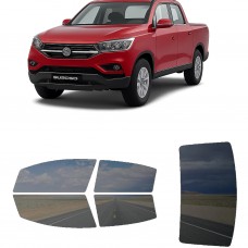 לרכב SsangYong Musso 2018 ציפוי חלונות שחורים רב פעמי סיליקון לחלונות קדמיים, אחוריים ולחלון האחורי