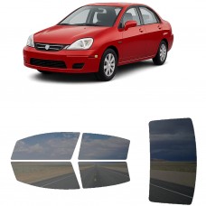 לרכב Suzuki Aerio Sedan 2002 ציפוי חלונות שחורים רב פעמי סיליקון לחלונות קדמיים, אחוריים ולחלון האחורי