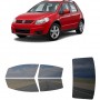 לרכב Suzuki SX4 Hatchback 2007 ציפוי חלונות שחורים רב פעמי סיליקון לחלונות קדמיים, אחוריים ולחלון האחורי