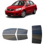 לרכב Suzuki SX4 Sedan 2008 ציפוי חלונות שחורים רב פעמי סיליקון לחלונות קדמיים, אחוריים ולחלון האחורי