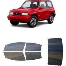 לרכב Suzuki Vitara Two-door SUV 1999 ציפוי חלונות שחורים רב פעמי סיליקון לחלונות קדמיים, אחוריים ולחלון האחורי