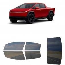 לרכב Tesla Cybertruck Crew PU 2024 ציפוי חלונות שחורים רב פעמי סיליקון לחלונות קדמיים, אחוריים ולחלון האחורי