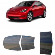 לרכב Tesla ModelY 2022 ציפוי חלונות שחורים רב פעמי סיליקון לחלונות קדמיים, אחוריים ולחלון האחורי
