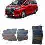 לרכב Toyota Alphard 2018 ציפוי חלונות שחורים רב פעמי סיליקון לחלונות קדמיים, אחוריים ולחלון האחורי