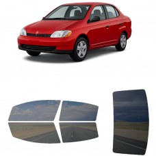 לרכב Toyota ECHO Sedan 2000 ציפוי חלונות שחורים רב פעמי סיליקון לחלונות קדמיים, אחוריים ולחלון האחורי
