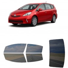 לרכב Toyota PriusV 2012 ציפוי חלונות שחורים רב פעמי סיליקון לחלונות קדמיים, אחוריים ולחלון האחורי