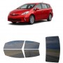 לרכב Toyota PriusV 2012 ציפוי חלונות שחורים רב פעמי סיליקון לחלונות קדמיים, אחוריים ולחלון האחורי