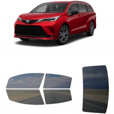 לרכב Toyota Senna XSE 2021 ציפוי חלונות שחורים רב פעמי סיליקון לחלונות קדמיים, אחוריים ולחלון האחורי