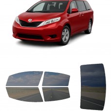 לרכב Toyota Sienna 2011 ציפוי חלונות שחורים רב פעמי סיליקון לחלונות קדמיים, אחוריים ולחלון האחורי