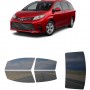 לרכב Toyota Sienna 2019 ציפוי חלונות שחורים רב פעמי סיליקון לחלונות קדמיים, אחוריים ולחלון האחורי