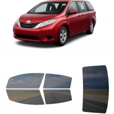 לרכב Toyota Sienna Four-door MV 2011 ציפוי חלונות שחורים רב פעמי סיליקון לחלונות קדמיים, אחוריים ולחלון האחורי